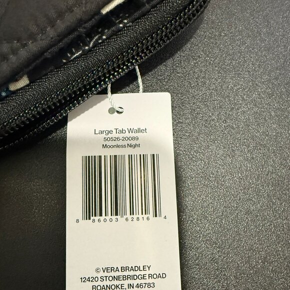 Vera Bradley Moonless Night Large Tab Wallet - Picture 6 of 6